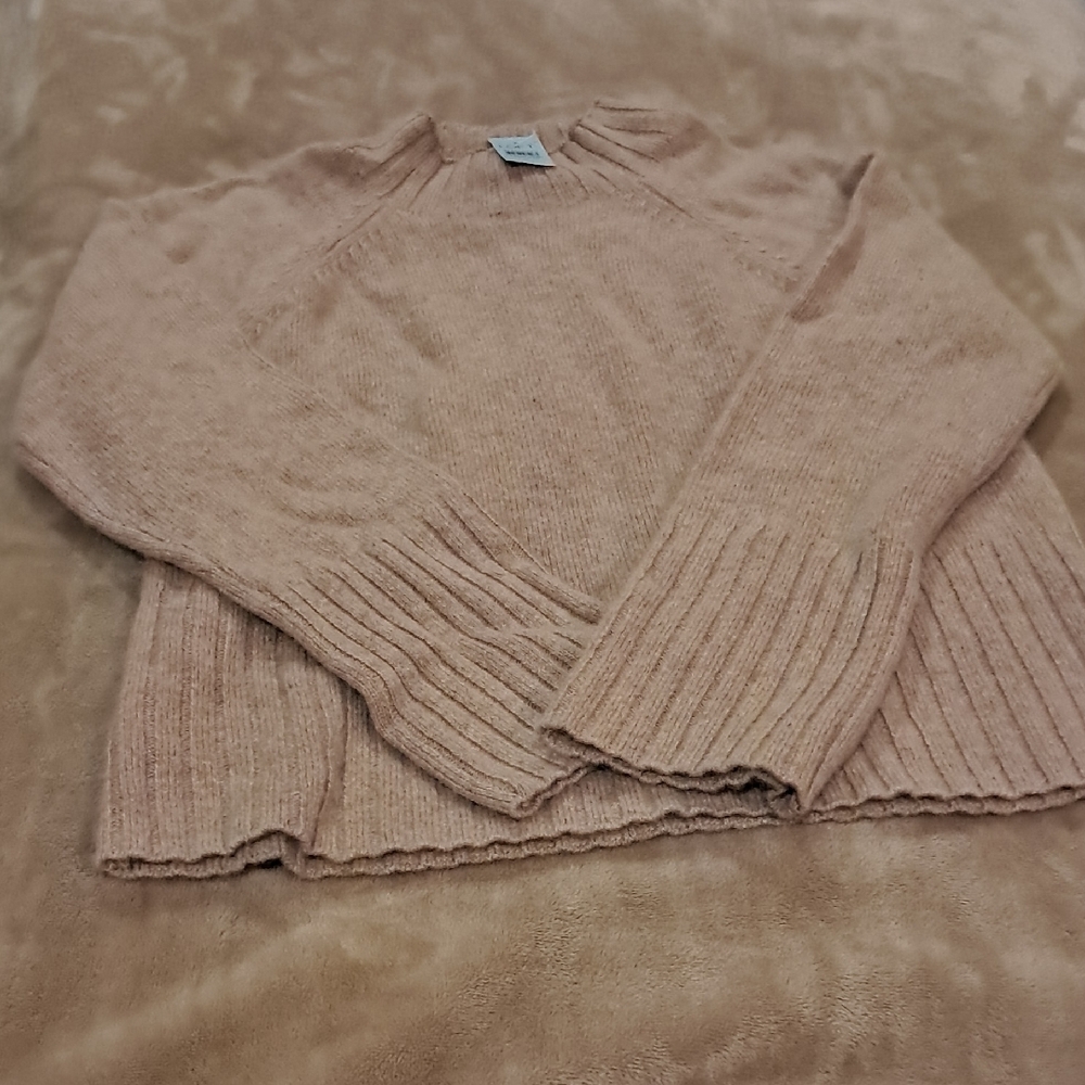 LOFT Women's Soft Tan Cashmere Sweater